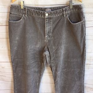 J. Jill gray stretch corduroy straight leg 16